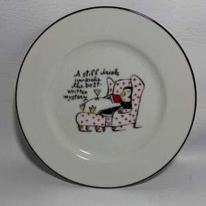 Vintage Y2K Tipsy Penguin Salad Dessert Snack Plates by Pottery Barn